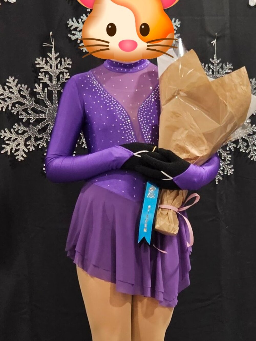 New with tags purple figure skating dress